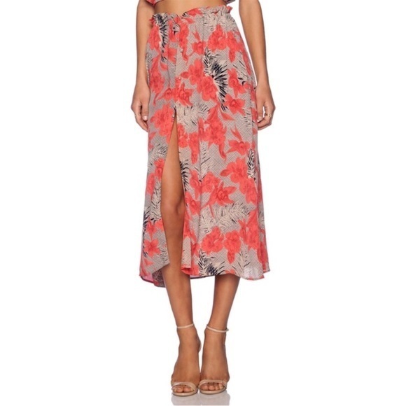 For Love and Lemons Dresses & Skirts - For Love and Lemons Mai Tai coral /tan Skirt Size XS